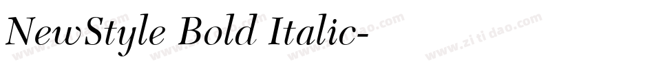 NewStyle Bold Italic字体转换